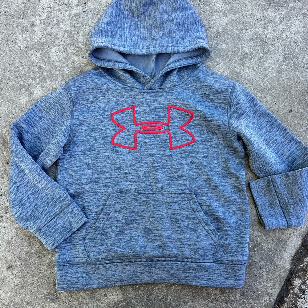 Under Armour Gray and Red Hoodie Sweatshirt